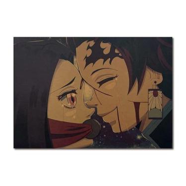 Imagem de Pôster de arte de parede com imagem Demon Slayers Anime 51x35,5 cm - Y