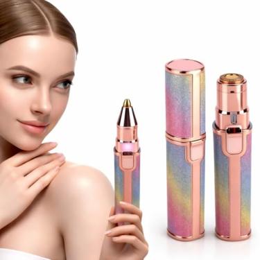 Imagem de Aparador de Pelos Facial Elétrico 2 em 1 Recarregável USB – Depilador e Removedor Portátil para Sobrancelhas, Buço, Nariz e Orelhas - Ideal para Uso Diário e Viagens