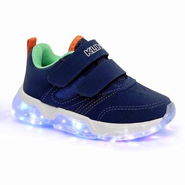 Imagem de Tênis Klin Light Com LED 604064 Marinho/Laranja-Unissex