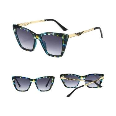 Imagem de Óculos De Sol Femininos Estilosos Com Lentes Cat Eye UV400, Armação De