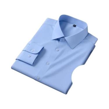 Imagem de Camisa Masculina Slim Fit De Fibra De Bambu Manga Longa Antirrugas Sem