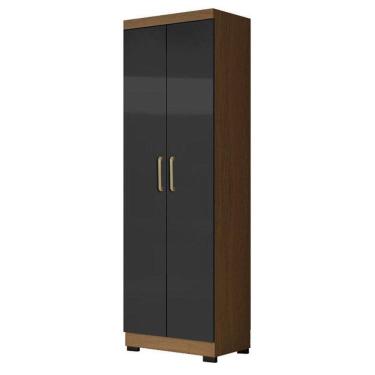 Imagem de Armário Multiuso 2 Portas 2000191 Atacama Grafite Com Pés Preto - Aramóveis