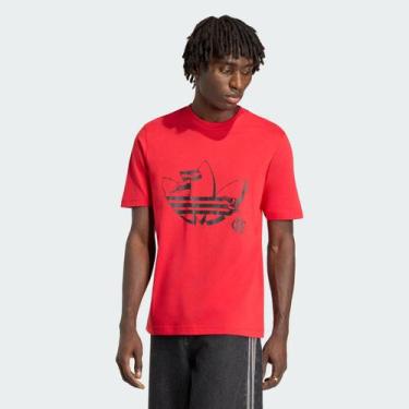 Imagem de Camiseta Adidas Flamengo Grafica Originals Vermelha, GG