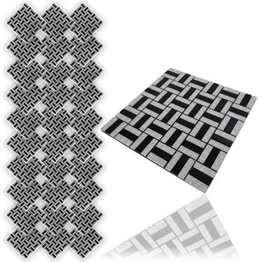 Imagem de Pastilha De Vidro Kit 30 Uni Adesiva Parede Cozinha Banheiro Sala Decorativa Moderna Requintado Reforma Aplicacao Facil