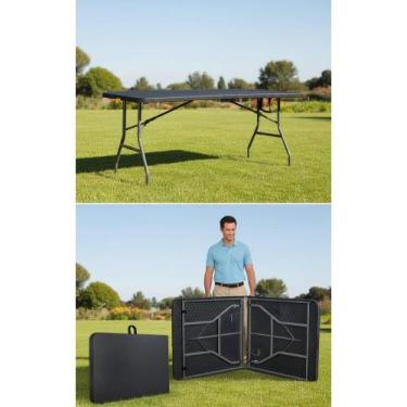 Imagem de Mesa Dobrável 1.80m Portátil Maleta P/ Festas Camping Jardim - Congrat