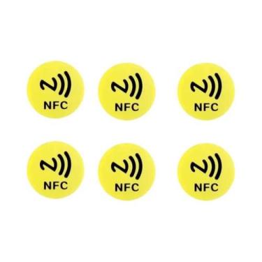 Imagem de Etiquetas Adesivas NFC Ntag213 De 144 Bytes Em 6 Cores, 6 Peças, 13.56