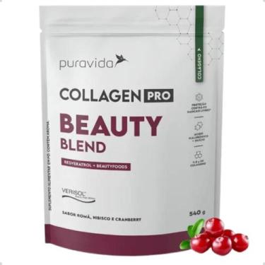 Imagem de Collagen Pro Beauty Blend Resveratrol Com Verisol 540g Pura Vida, Cran