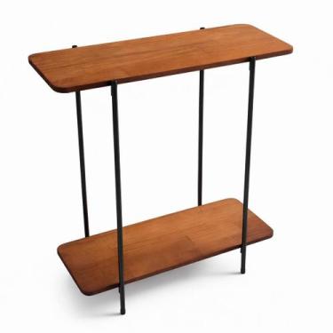 Imagem de Aparador Mesa De Madeira Buffet Para Sala de Estar Salão Beleza Cosmet