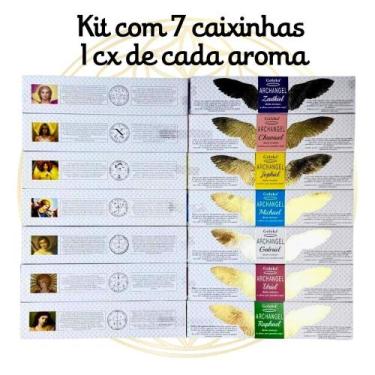 Imagem de KIT Com 7 CXs Incensos Massala Indiano Goloka Linha Arcanjos, KIT 7 Ar