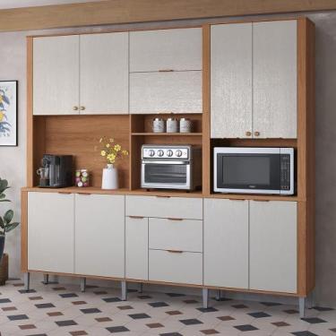 Imagem de Kit Compacto Grande Armário de Cozinha Luxo Astra 2,40m Lukaliam Móvei
