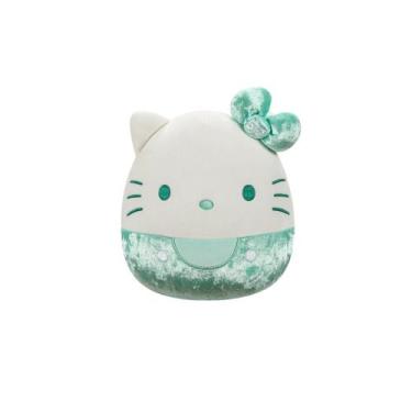 Imagem de Pelúcia Hello Kitty Verde 20cm Veludo 50 anos Squishmallows - Sunny Br