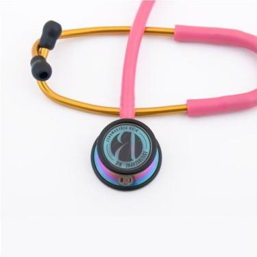 Imagem de Estetoscópio Duplo BIC Eternity Rosa Rainbow Profissional Adulto Pediá