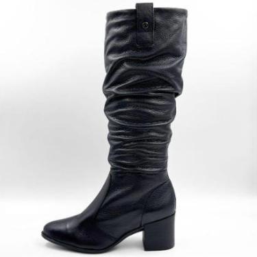 Imagem de Bota Bottero Cano Alto Salto Bloco Médio Feminina-Feminino