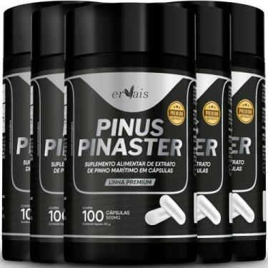 Imagem de Picnogen Pinus Pinaster Procianidinas Extrato 5 Frascos 500 cáps - Erv
