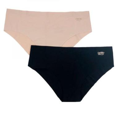 Imagem de Kit com 2 Calcinhas Invisíveis Adulto Ajuste Suave DelRio, Mousse, Pre