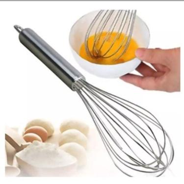 Imagem de Batedor de Ovos Gourmet para Bater Claras Tipo Fouet em Aço Inox com Maior Resistência para Cozinha Inox OEM