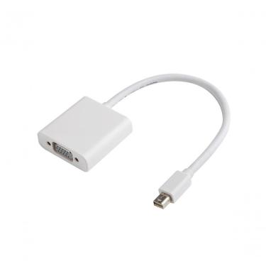 Imagem de Cabo Adaptador Mini Displayport para Vga 15cm para Monitores Tvs e Projetores Plug And Play Branco NWT