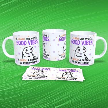 Imagem de Caneca de Porcelana Flork Musical Estampa 19 para Bebidas Quentes e Frias 325ML Branca Outras Marcas