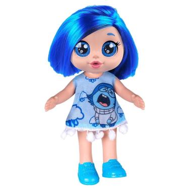 Imagem de Boneca Divertidamente Festa Fantasia Tristeza para Brincar e Estimular a Imaginação com Cabelos e Olhos Brilhantes Azul
