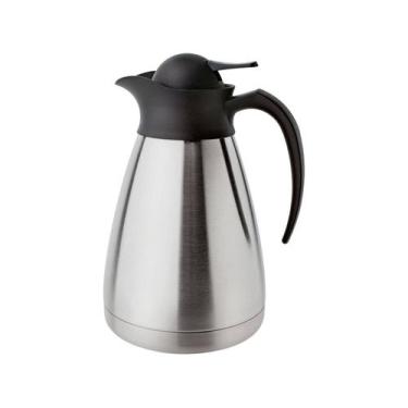 Imagem de Bule Termico Aço Inox Garrafa Café Cha 1L Invicta Com Alça, 1L, Prata