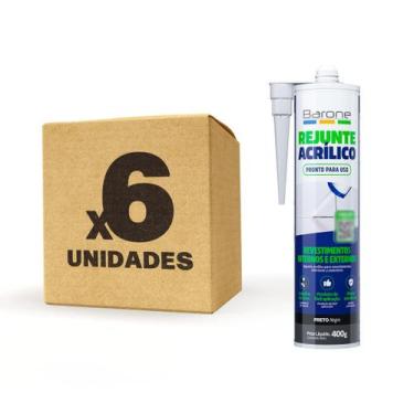 Imagem de Kit 6 Pu 40 400g Rejunte Acrílico Barone Diversas Cores