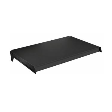 Imagem de Bandeja Prateleira 40x73 Para Gôndolas New Plus Preta Com Porta Etiquetas Preto - SA Gô...