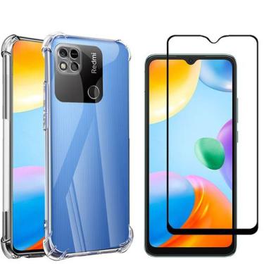Imagem de Capa Case Anti Impacto + Pelicula 5D Para Xiaomi Redmi 10C - inboxmobi