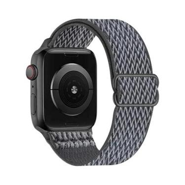 Imagem de Pulseira Ajustável De Nylon Elástico Solo Loop Para Apple Watch 49mm 4