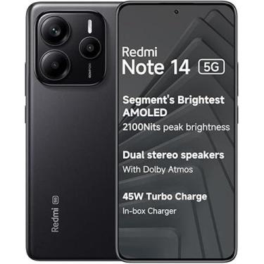 Imagem de Redmi Note 14 5G Global 8GB RAM 256GB, Dual SIM, Tela AMOLED 120Hz, Bl
