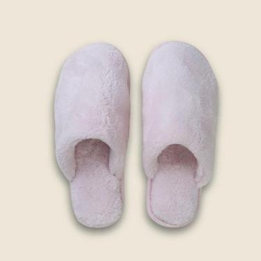 Imagem de Pantufa Premium Rose Microfibra Rosa - ACASA, 39x40, Rosa