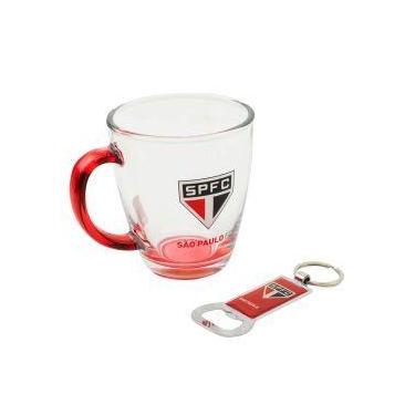 Imagem de Jogo com uma caneca de vidro e um abridor de garrafas 370ml - spfc