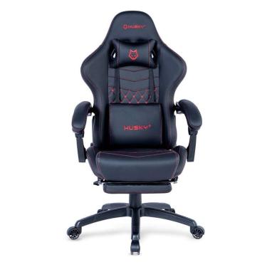 Imagem de Cadeira Gamer Husky Tempest 700, Até 145kg, Almofadas, Reclinável 150º, PU, Descanso pa...