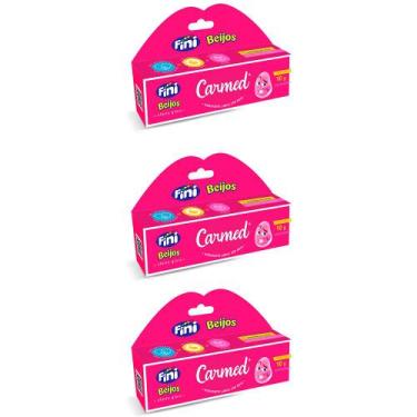 Imagem de Kit 3 Carmed Fini Protetor Hidratante Labial Efeito Gloss Banana Denta