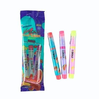 Imagem de Marca Texto Picole  Be Bold Fruit 3 Un - Newpen