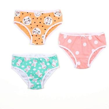 Imagem de Kit Calcinha Infantil Feminina Have Fun 24704, Cores variadas, Estampa