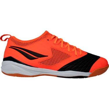Imagem de Chuteira futsal penalty max 1000 locker ecoknit, Laranja, Preto, 44