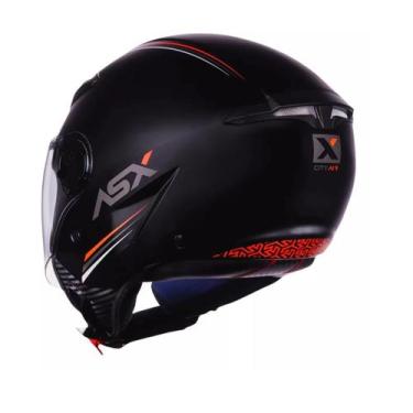 Imagem de Capacete asx city air solid brilho preto 58/m