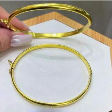 Imagem de Bracelete banhado em ouro 18 K com 6 cm de diâmetro - LUCIA MAGALHÃES 