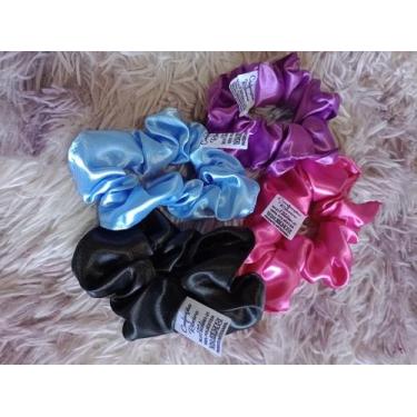 Imagem de Kit colorido de 4 xuxinhas de cetim - Ribeiro confecções 
