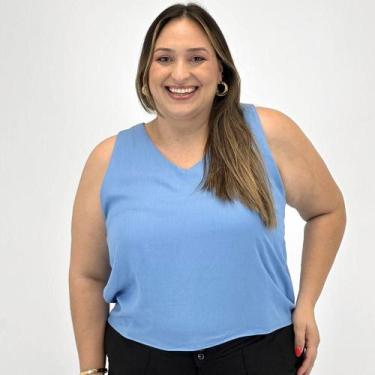 Imagem de Blusa Formitz Plus Size Regata Básica Feminina, P, Azul marina