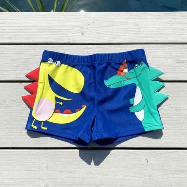 Imagem de Sunga 3D Infantil Boxer UV50+ Para Praia Piscina Natação Bebê Menino T