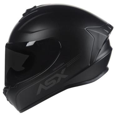 Imagem de Capacete Asx Draken Solid Fosco Preto Vários Tamanhos, 62
