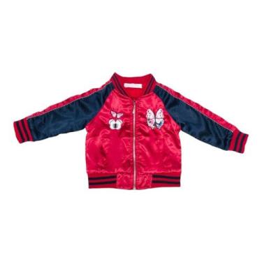 Imagem de Jaqueta  Corta Vento Infantil Menina Borboleta - Kiki&Mily, Vinho, 5
