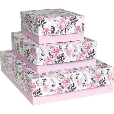Imagem de Caixa para Presente com Tampa Natureza PQ 19X14,5X7,5 Sortid PCT.C/20 