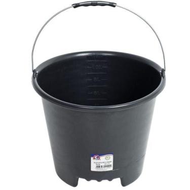 Imagem de Balde Plástico Reforçado para Concreto 12 Litros Preto - TERRAPLAST
