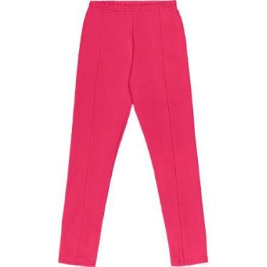 Imagem de Calça Legging Infantil Menina Peluciada Rosa Kyly, 1, Rosa