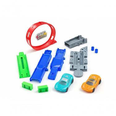 Imagem de Brinquedo Infantil Carrinho Lançador Ejection Truck No.61E01 MD5296 com Pista 360 Graus de Montar First Bikes