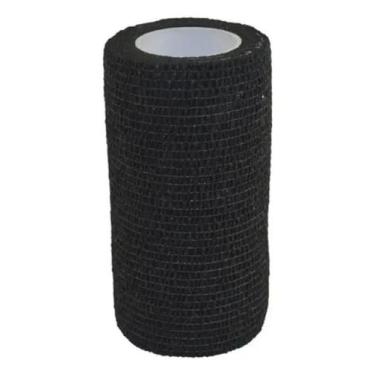 Imagem de Bandagem autoadesiva flexível preto 4,5mx10cm - AGROZOOTEC