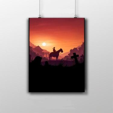 Imagem de Placa Decorativa Red Dead Redemption 2 Wallpaper Game - Nerdecs
