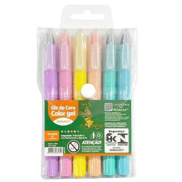 Imagem de Giz de Cera Color Gel 6 Cores - Leo&Leo